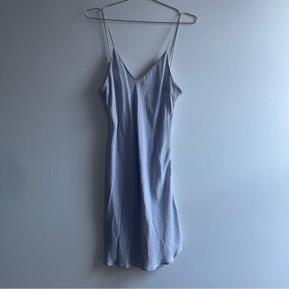 Baby Blue Slip Dress with Skinny Straps